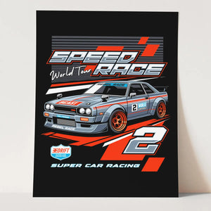 Plakat Speed Race - Światowa Trasa Wyścigów Driftowych.