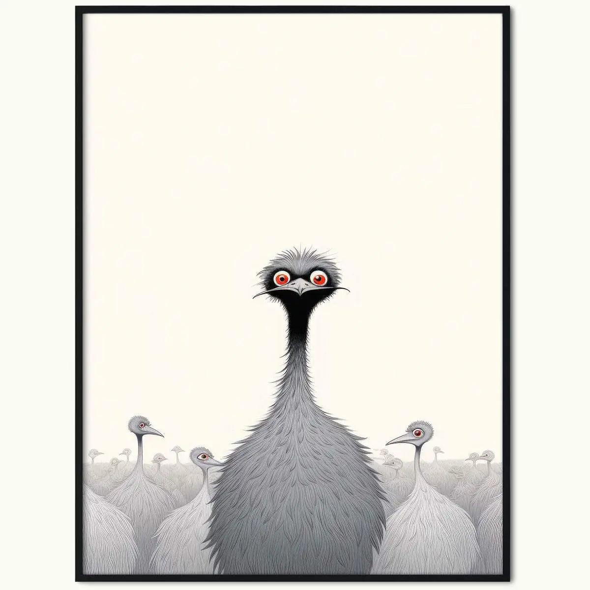 Plakat Strusia Rodzina.