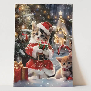 Plakat Świąteczne Kociaki w Krainie Cudów.