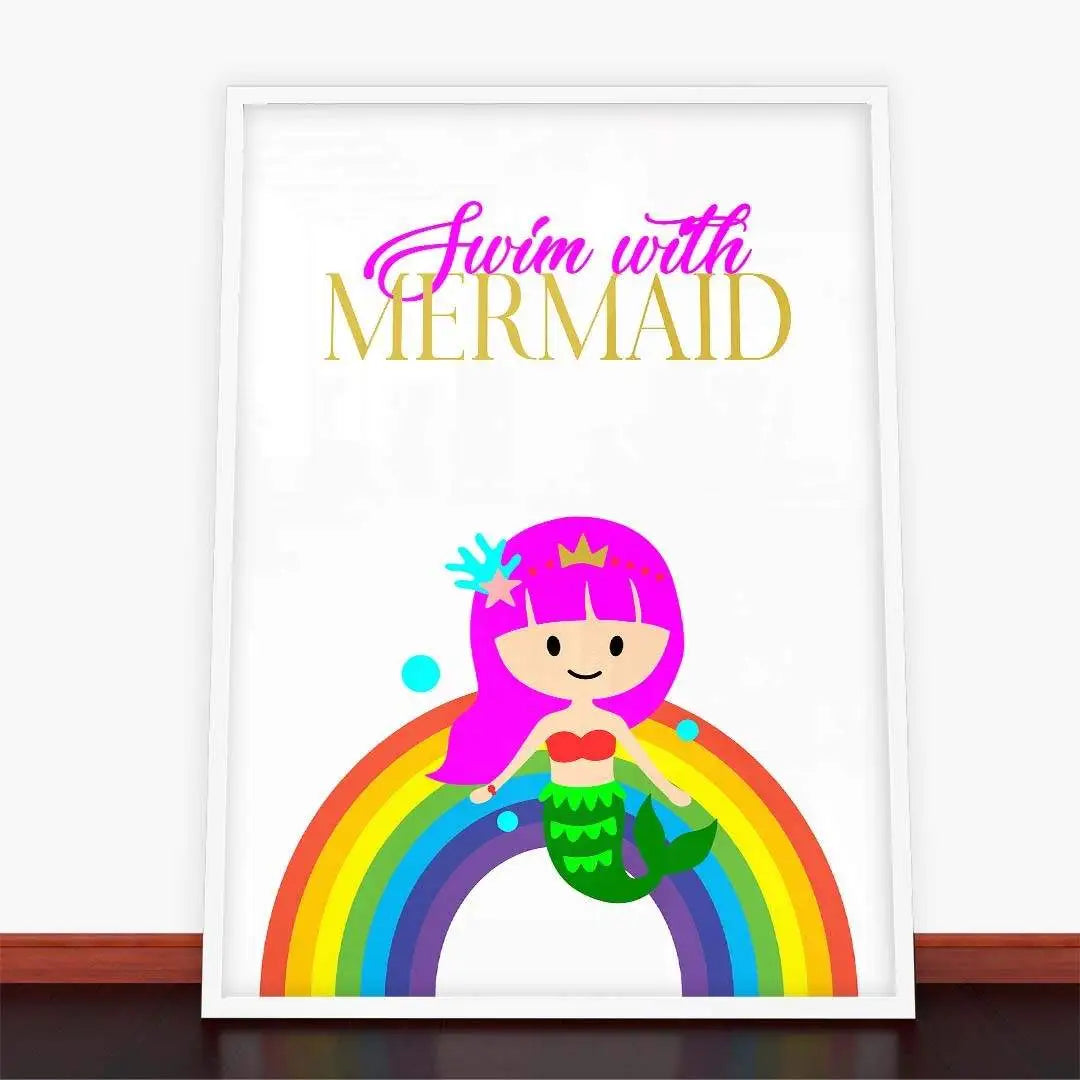 Plakat Swim With Mermaid.