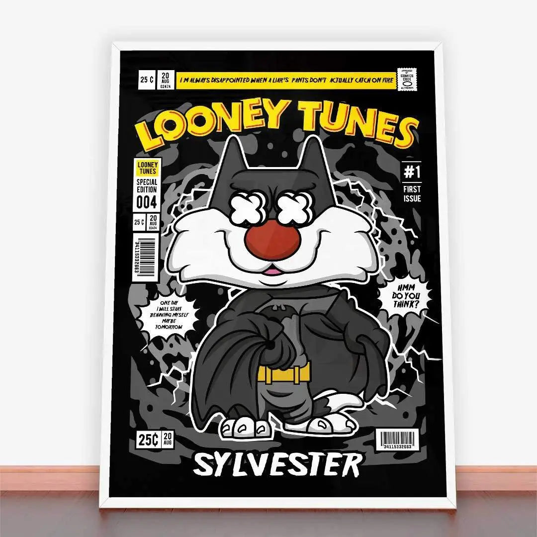 Plakat Sylvester z okładką komiksu Sylvestra Kota w ramę plakatową