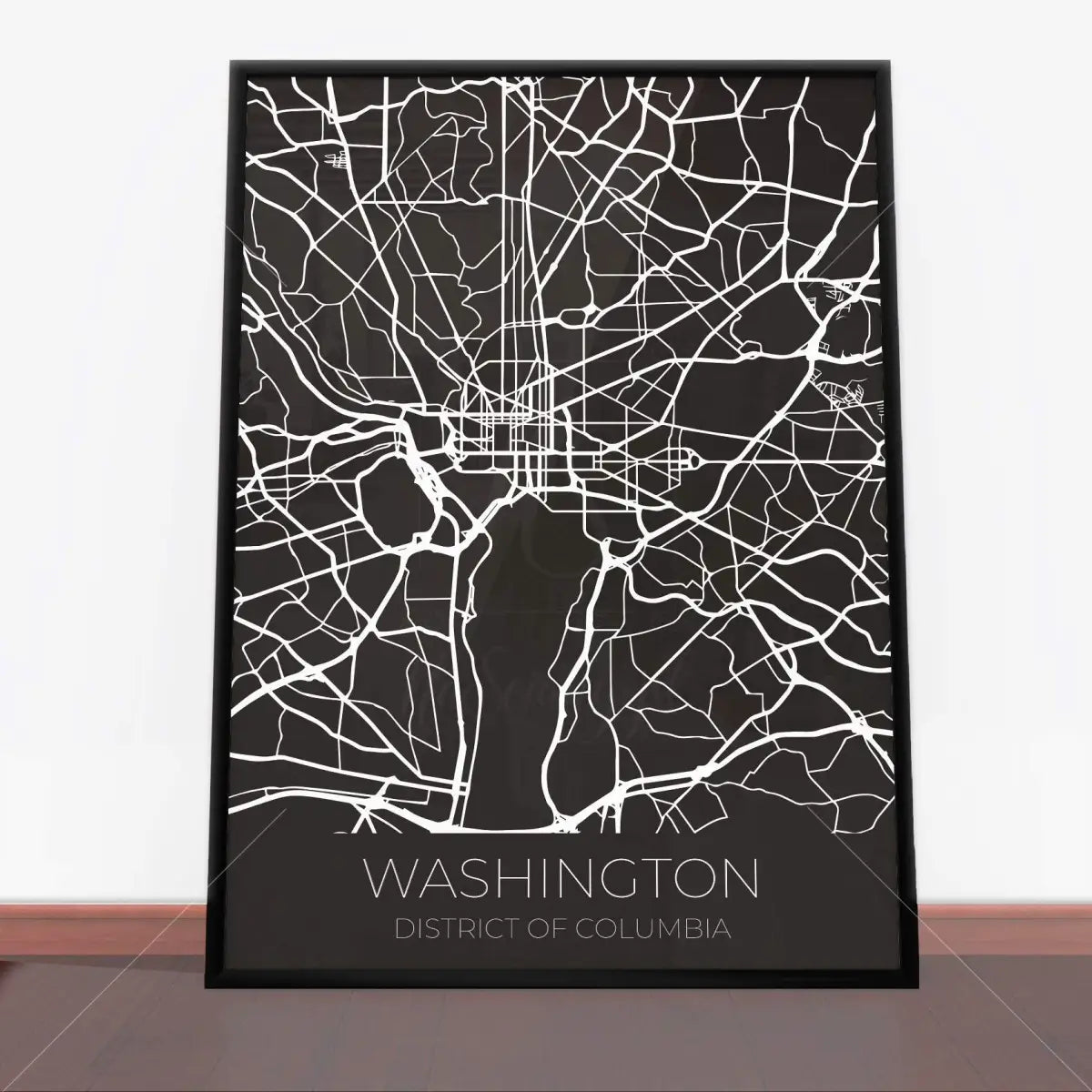 Plakat Washington mapa.