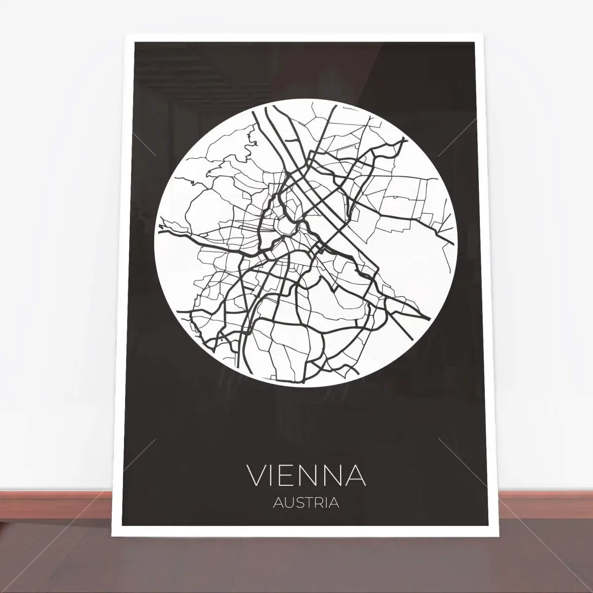Plakat Wiedeń mapa.
