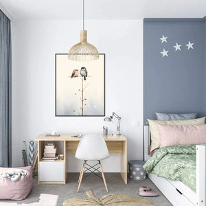 Plakat Wróble na Gałęzi.