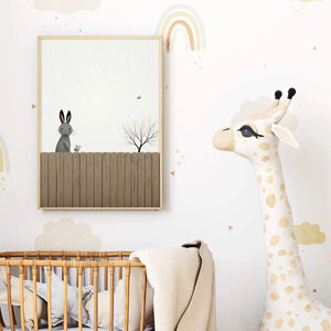 Plakat Zając na Płocie.