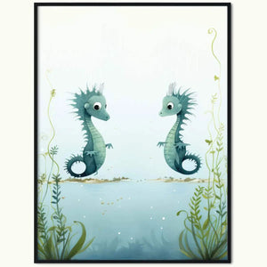 Plakat Zielone Koniki Morskie.