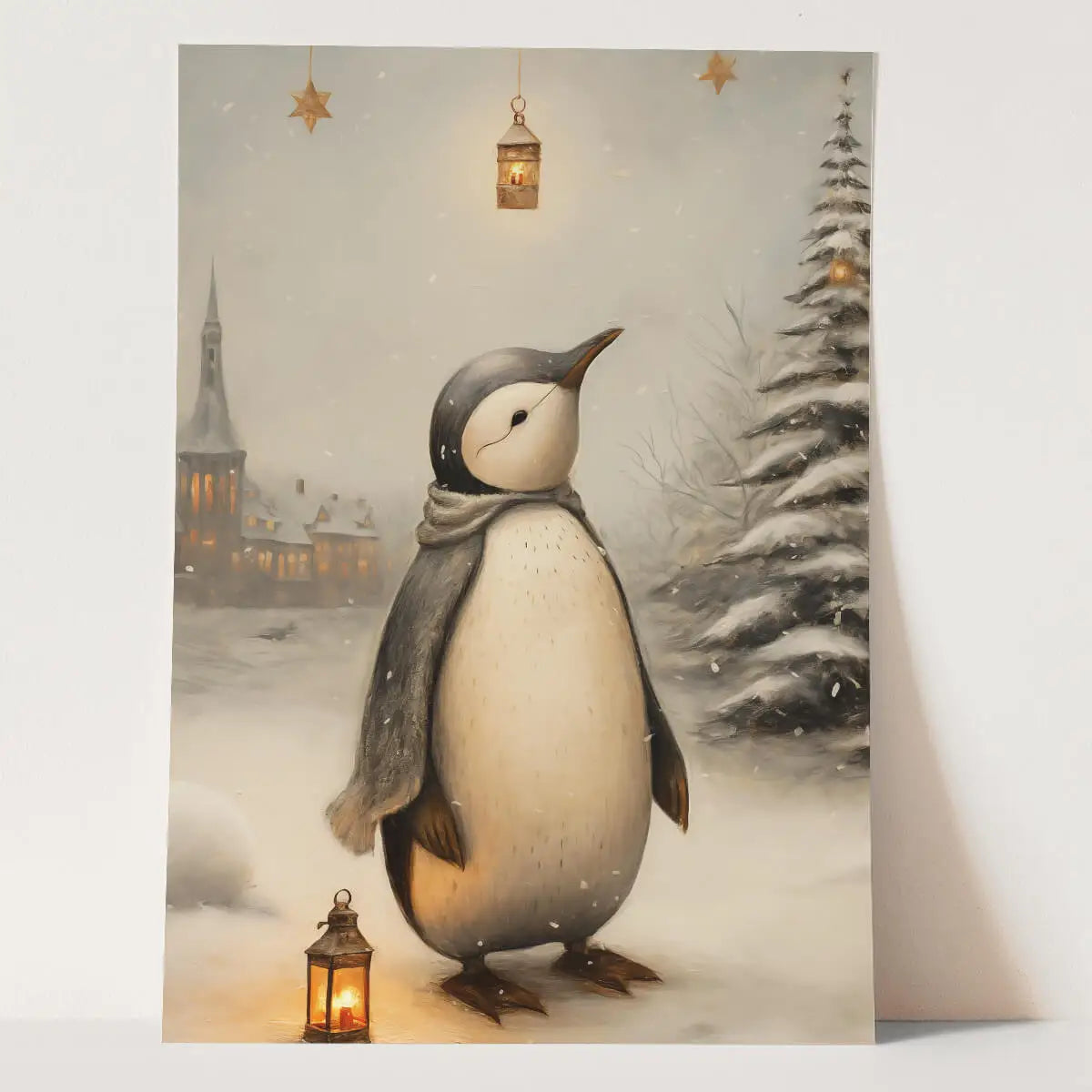 Plakat Zimowe Marzenie Pingwina.