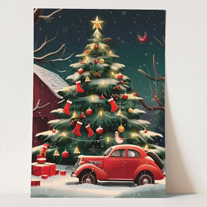 Plakat Zimowy Blask w Starym Stylu.