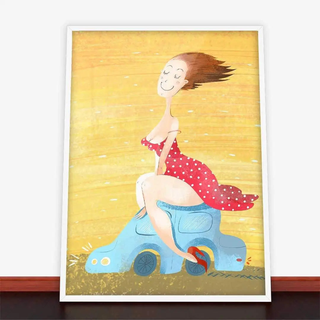 Plakat Zołza na aucie.