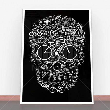 Plakat Bicycle Skull