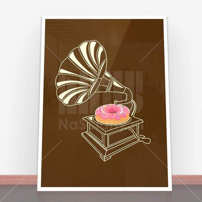 Plakat Gramophone Donut