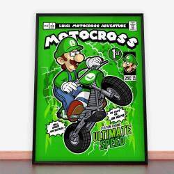 Plakat Luigi Motocross