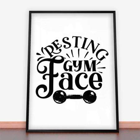 Plakat Resting gym face - Plakaty na siłownię