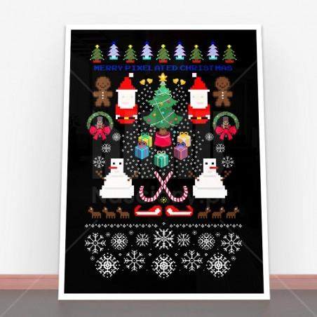 Plakat Pixelated Christmas