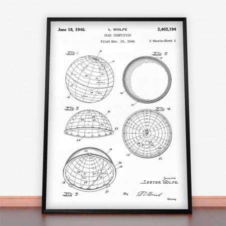 Plakat Patent identyfikator gwiazdy