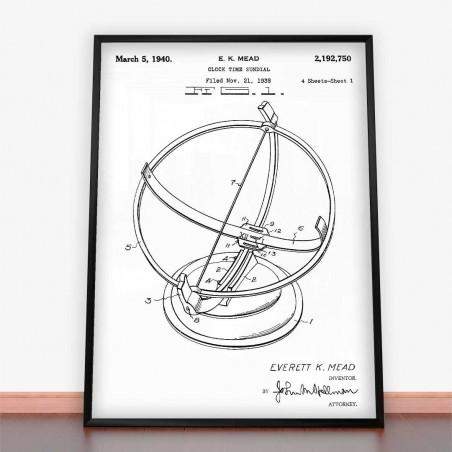Plakat Patent Zegar Słoneczny