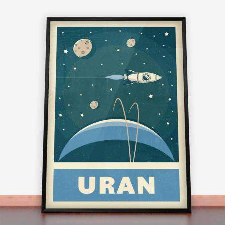 Plakat Uran w stylu retor