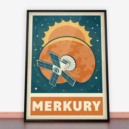 Plakat Mercury w stylu retor
