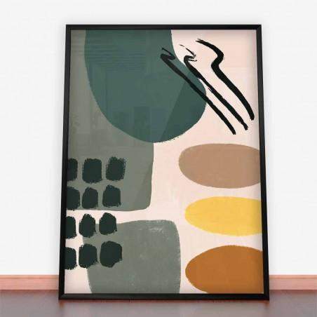 Plakat Abstrakcja w odcieniach zieleni