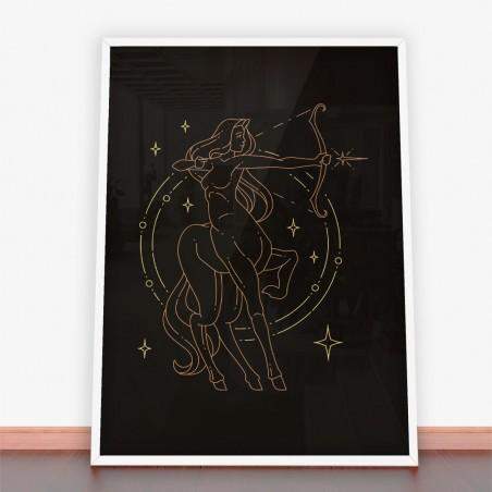 Plakat żeński znak zodiaku strzelec