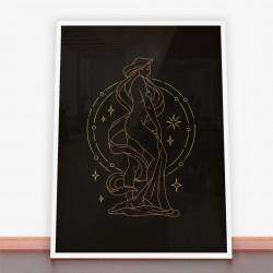 Plakat żeński znak zodiaku panna