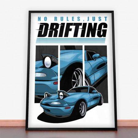 Plakat Mazda MX5 Drifting