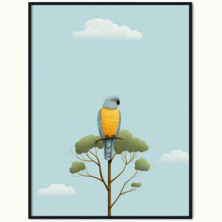 Plakat Papuga na Drzewie