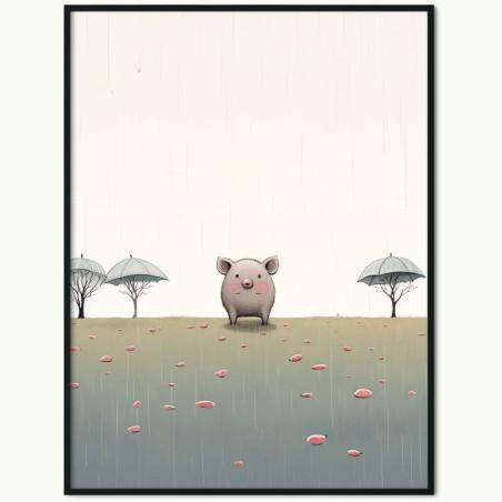 Plakat Świnka w Deszczu