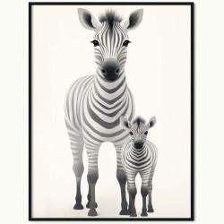 Plakat Zebra i Młoda Zebra