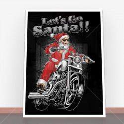 Plakat Let's Go Santa