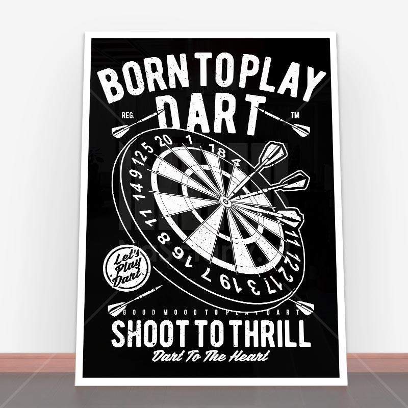 Plakat Born To Play Dart