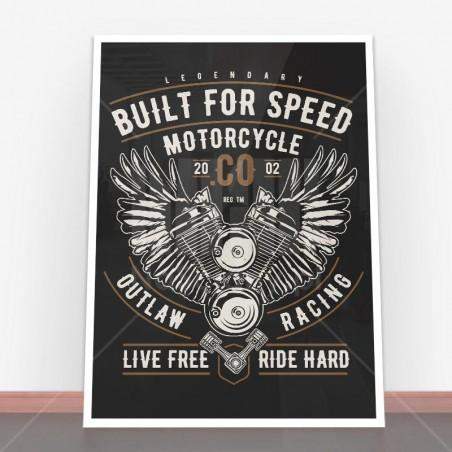 Plakat Built For Speed Motorcycle