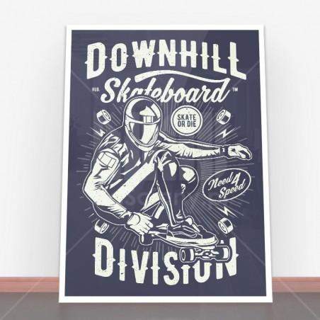 Plakat Downhill Skateboard Division