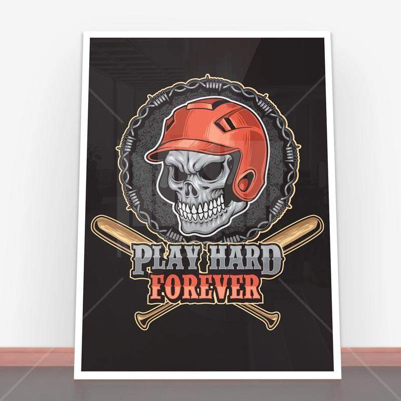 Plakat Play Hard Forever