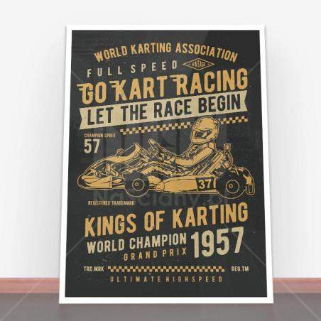 Plakat Go Kart Racing