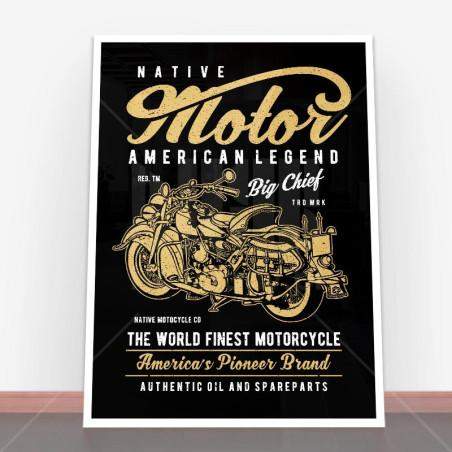 Plakat Native Motorcycle