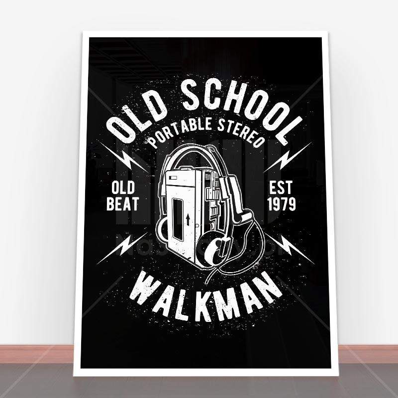 Plakat Old School Walkman
