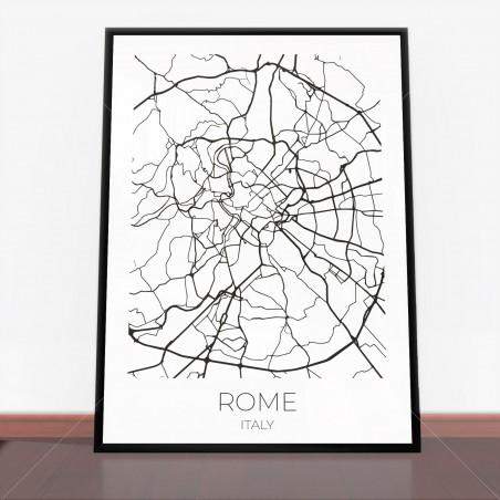 Plakat Rzym mapa