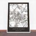 Plakat Amsterdam mapa