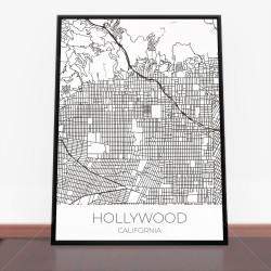 Plakat Hollywood mapa