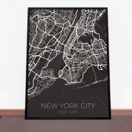 Plakat  Nowy Jork mapa