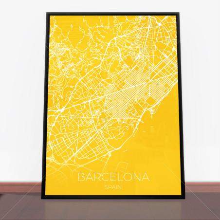 Plakat Mapa Barcelona