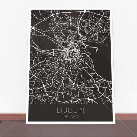 Plakat Dublin mapa
