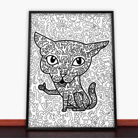 Plakat Cat With Doodle