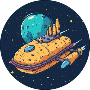 Okrągła Fototapeta Kosmiczna Odyseja.