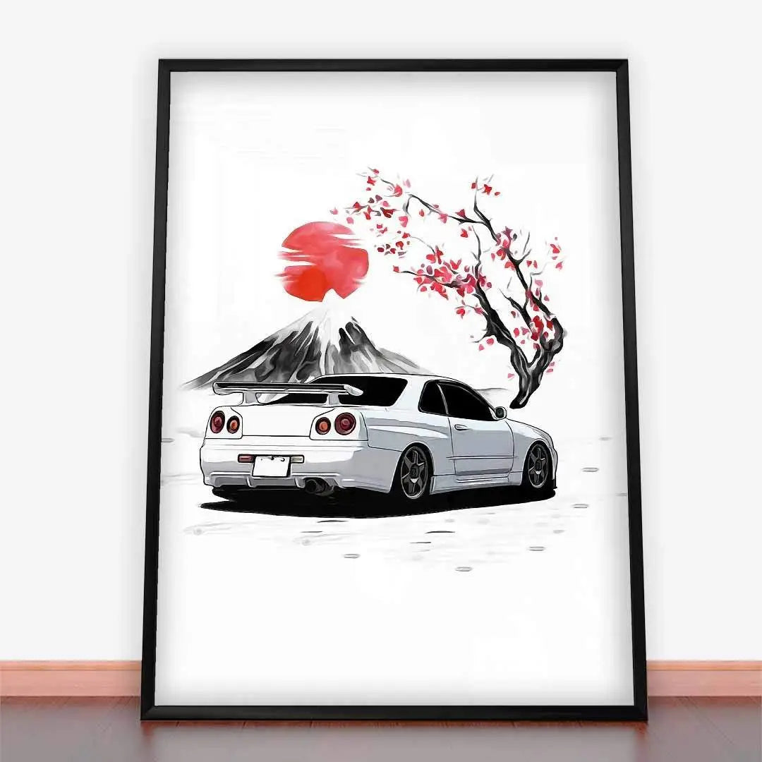 Plakat Nissan Skyline R34 GTR.