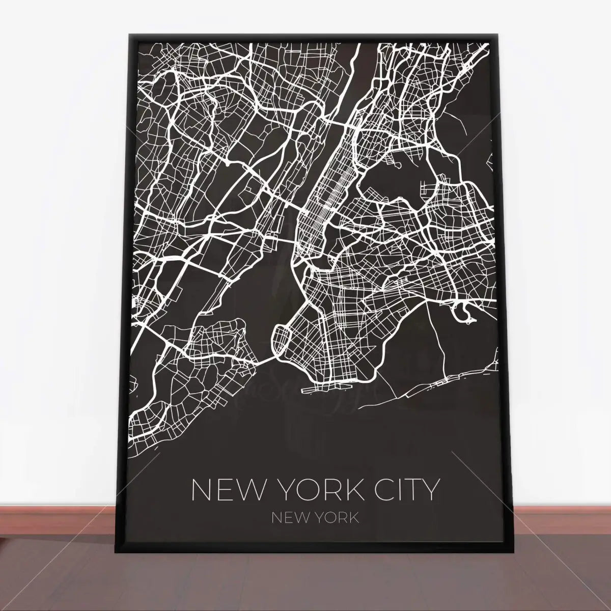 Plakat  Nowy Jork mapa.