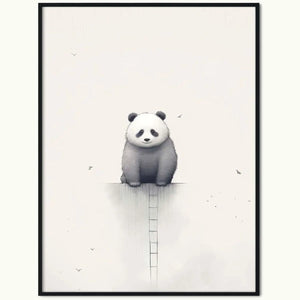 Plakat Panda i Ptaki.
