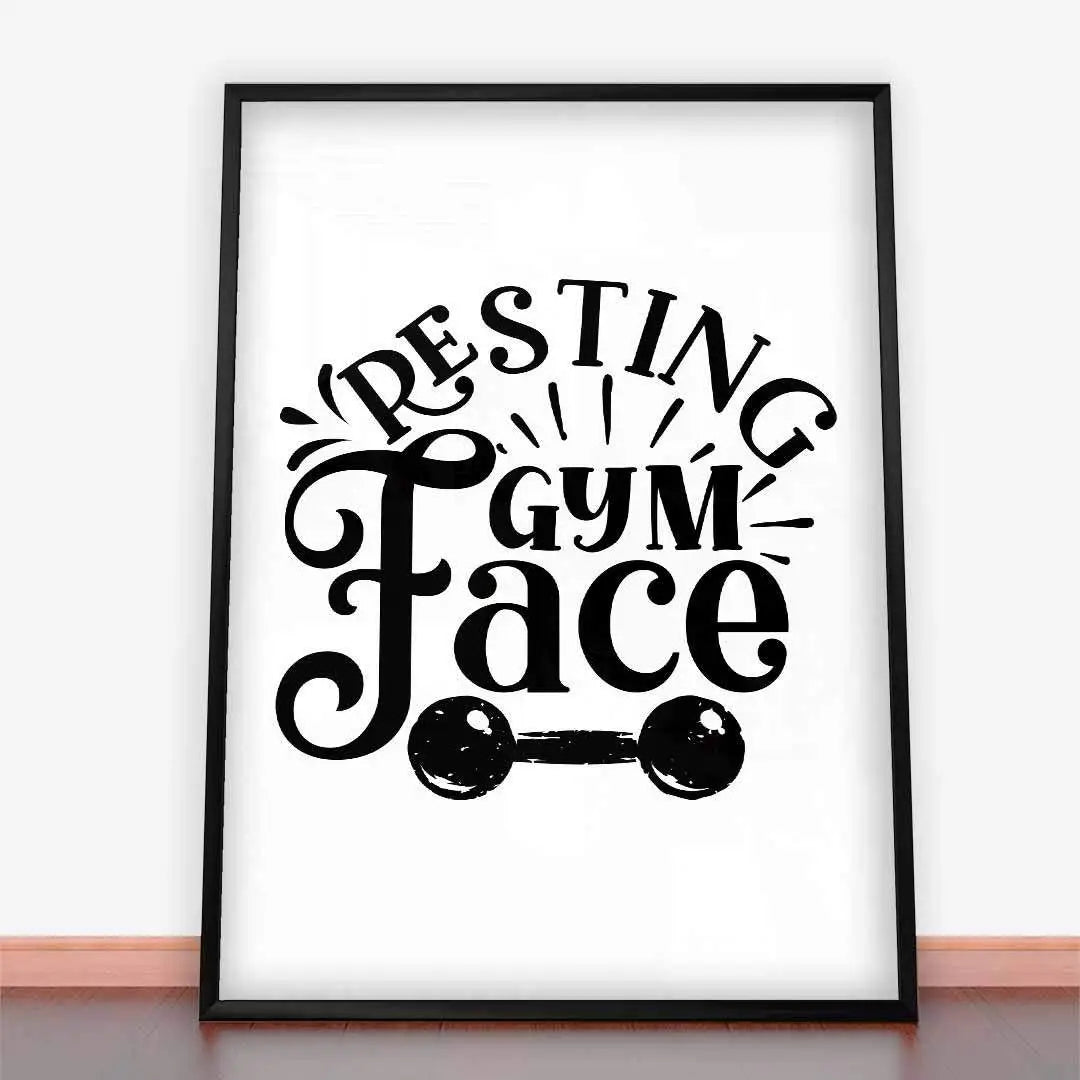 Plakat Resting gym face.